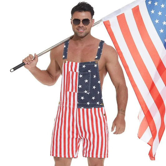 4th of July 250th Anniversary American Flag Overalls