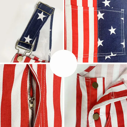 4th of July 250th Anniversary American Flag Overalls