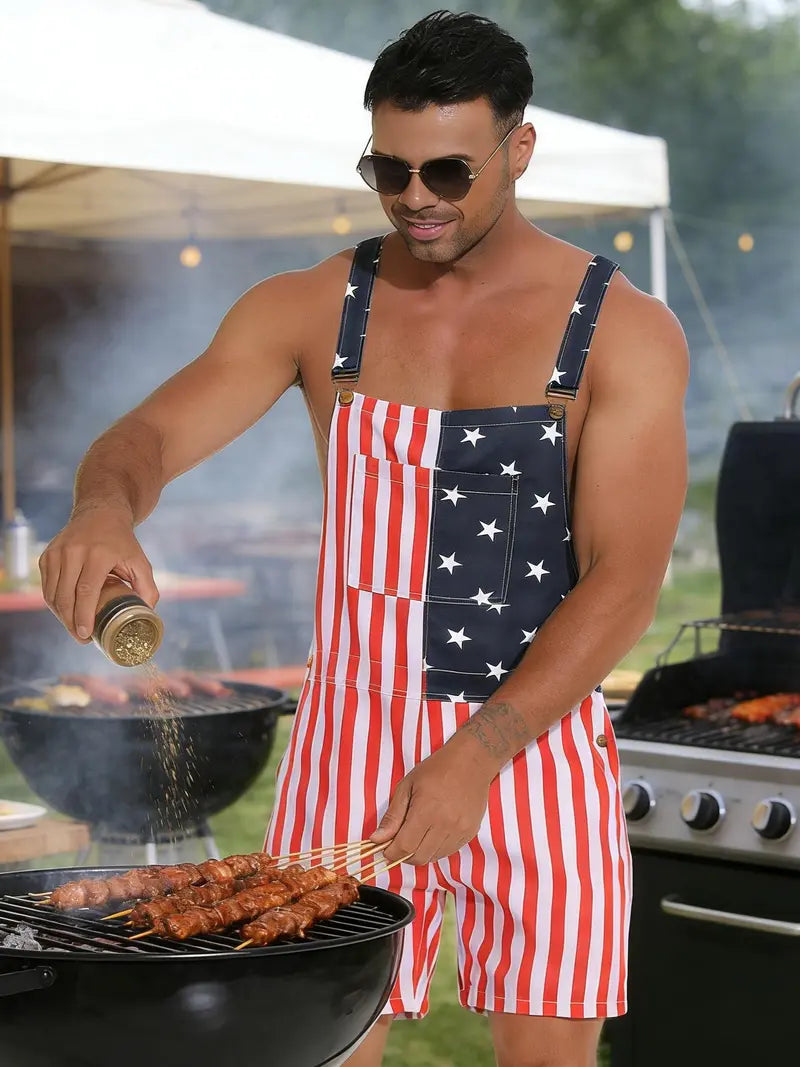 4th of July 250th Anniversary American Flag Overalls